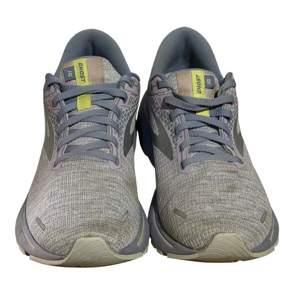 Brooks Ghost 14 Running Shoes Lavender Gray Women's 9.5 Neutral Cushion Sneakers